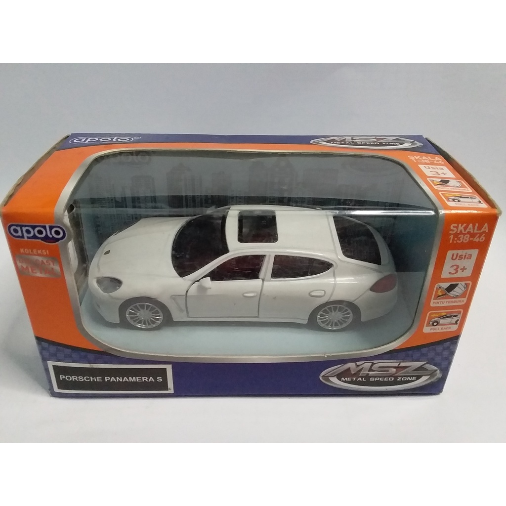 Diecast APOLO MSZ Porsche Panamera S Putih Koleksi Mainan Anak