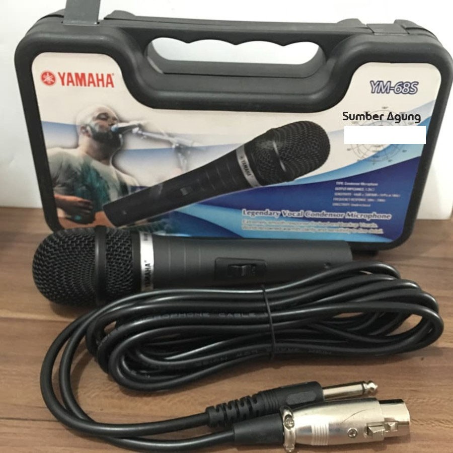 Mic Yamaha YM68S YM68 Suara Jernih Berkualitas Menyanyi Pidato Tas