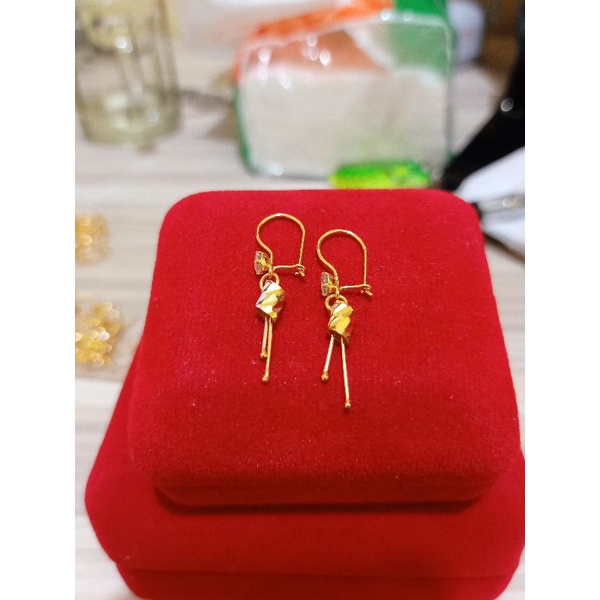 ANTING BAMBU DEWASA PERAK 925 LAPIS MAS