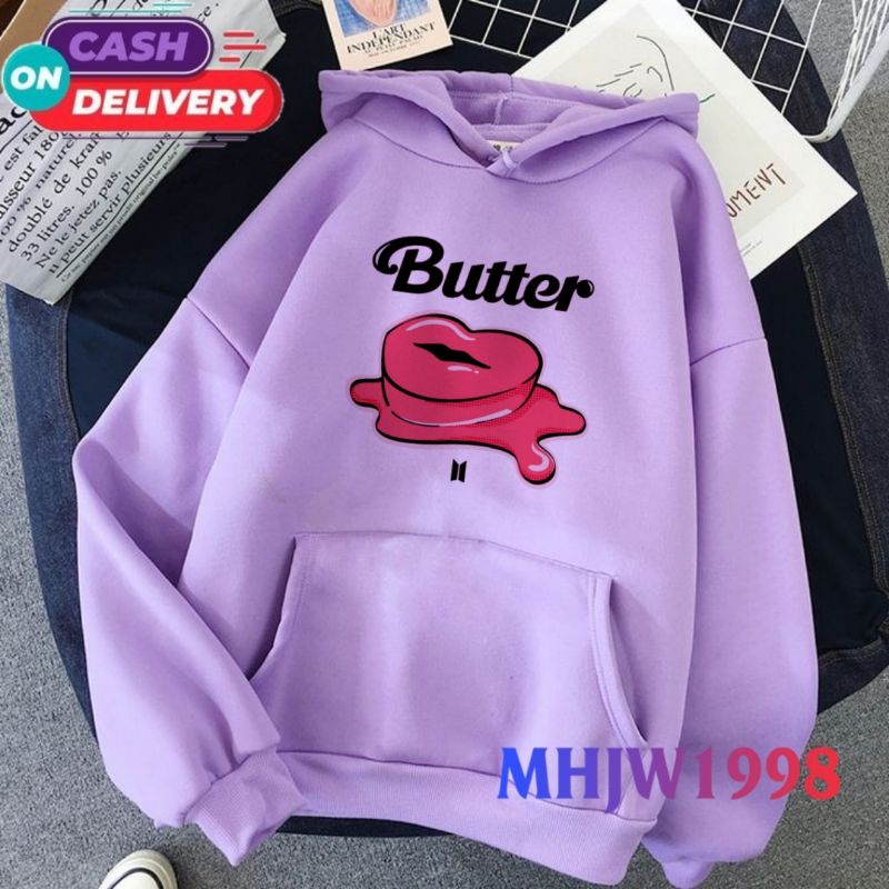 jaket anak bts butter terbaru/hoodie anak bts butter feat megan/sweater anak bts butter feat megan