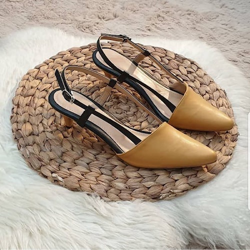 Sandal Sendal Selop Slop Heels Pansus Hak Tinggi Lancip Gaya Kasual Casual Formal Santai Kerja Kanto