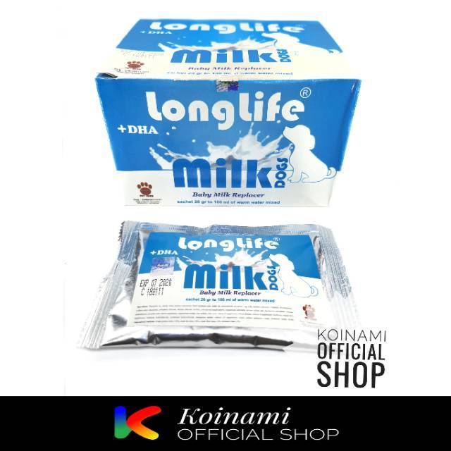 LONGLIFE MILK BABY DOG @ 1 sachet biru / raid all / susu anak anjing / hewan / pet / puppy