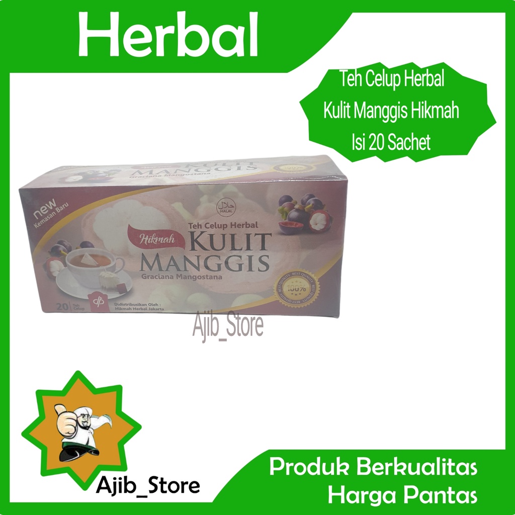 

(100% ASLI) TEH Celup Herbal KULIT MANGGIS HIKMAH isi 20 A533