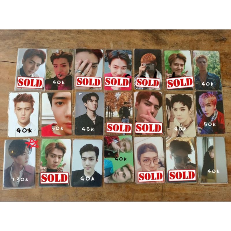 Photocard pc sehun exo sing for you andante DMUMT the war overdose WAL P ver jewel moderato lotto fo