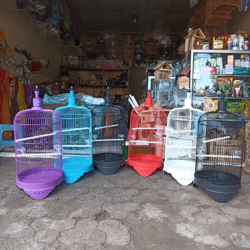 Sangkar besi burung kecil diameter 24cm