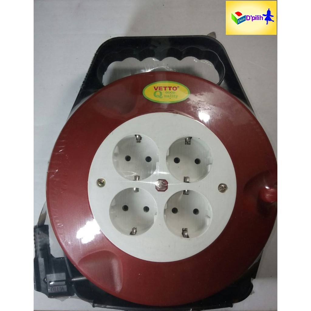 Roll Kabel Vetto YARIZ 15 Meter Full Maksimum 1600 watt / Kabel Roll Listrik Tembaga Full