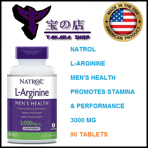 Natrol L-Arginine 3000 mg - 90 tablet Dukung Stamina dan Performa
