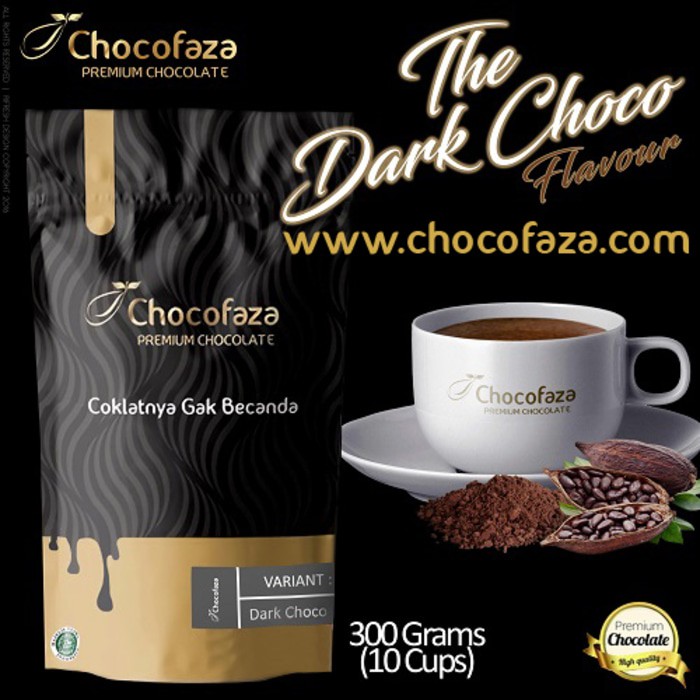 

Coklat Bubuk Premium Chocofaza Dark Chocolate 300 Gr