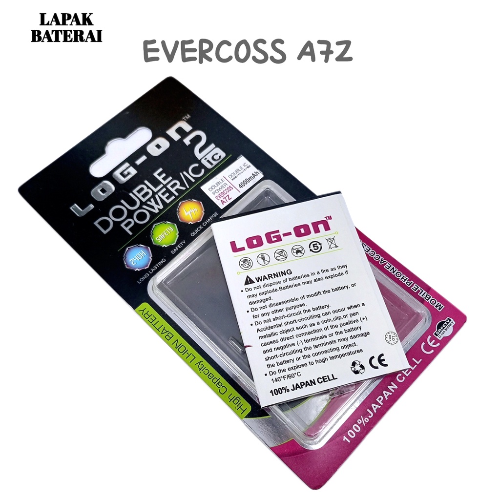 LOG - ON Evercoss A7Z Baterai Double IC Protection Battery Batre