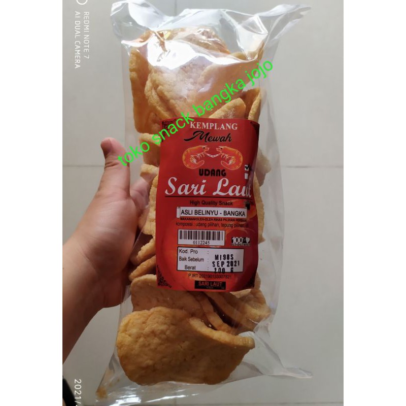 

KEMPLANG UDANG MEWAH SARI LAUT 200GRAM OLEH OLEH BANGKA ASLI BELINYU KERUPUK BANGKA ASLI ENAK