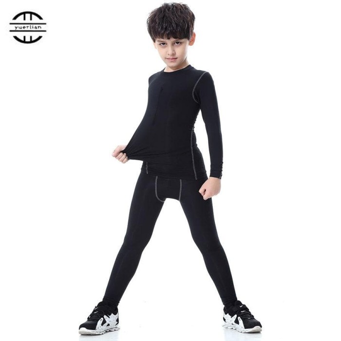 Setelan Baju Manset Baselayer Anak Lengan Panjang Daleman Olahraga Training Sport Bola