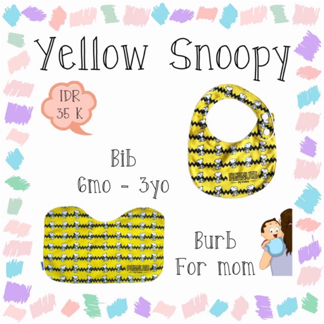 bib bayi motif snoopy