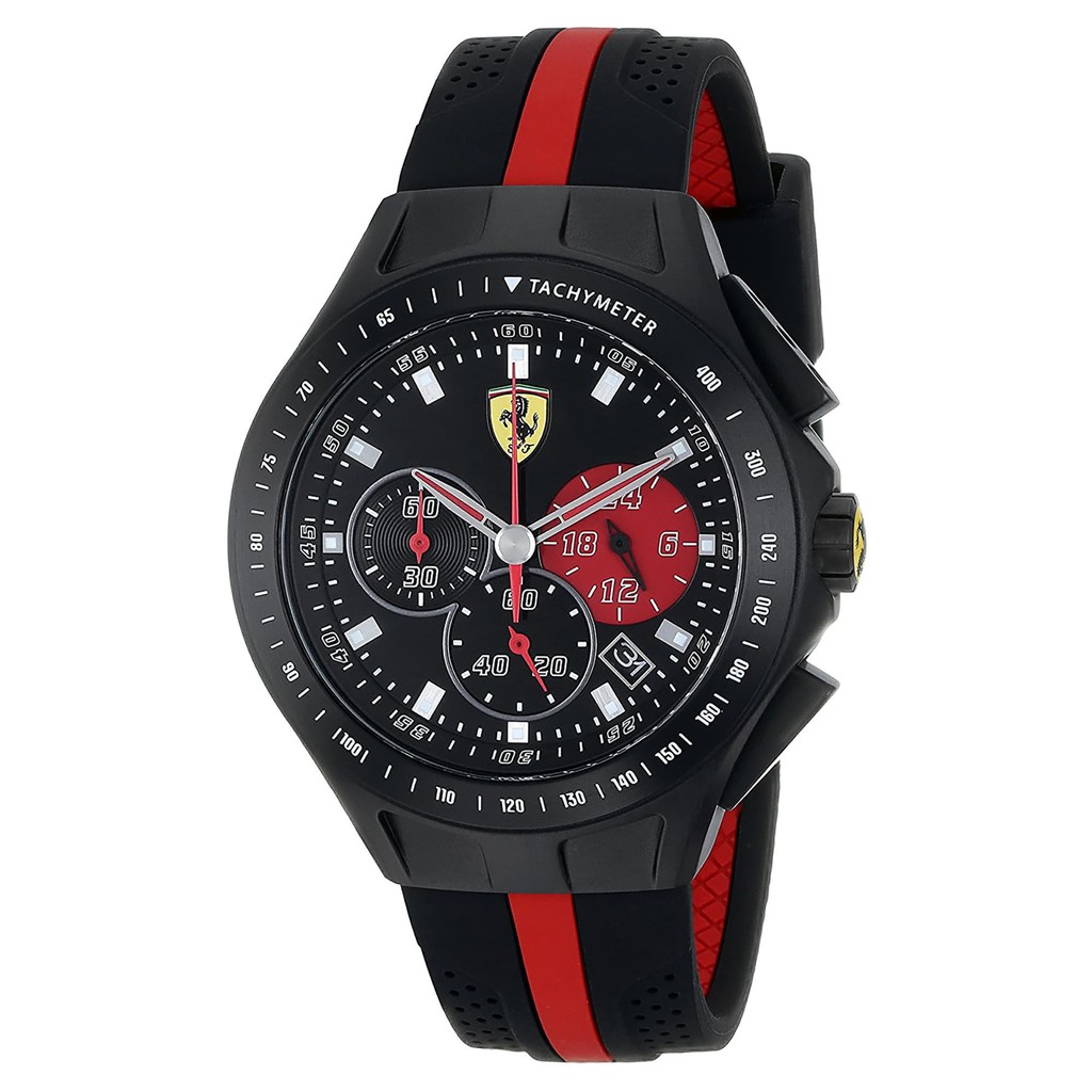 Jam Tangan Ferrari Men s 0830023 Race Day Analog Display Quartz Black mainan anak perempuan laki la