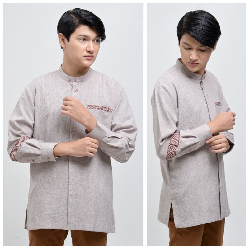 kemko bashar - baju koko lengan panjang - baju koko pria - baju kemeja pria lengan panjang - baju ko