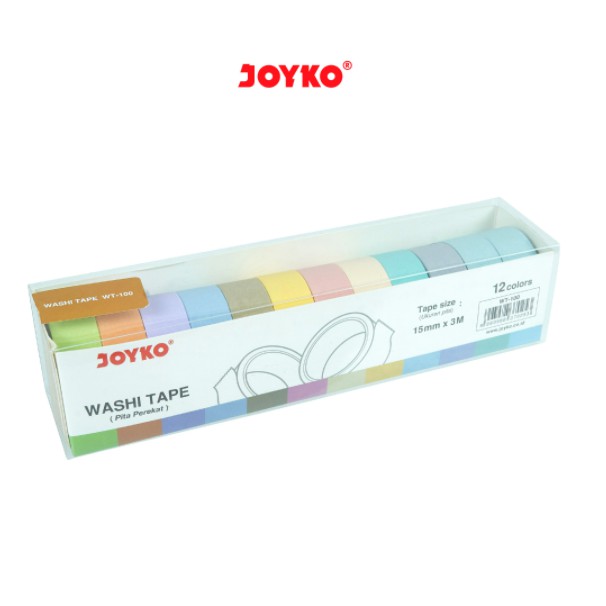 

Washi Tape Pita Perekat Selotip Kertas Warna Joyko WT-100 15 mm x 3 M