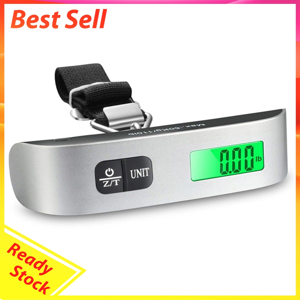 50kg LCD Digital Electronic Luggage Scale Portable Suitcase Hanging Weight