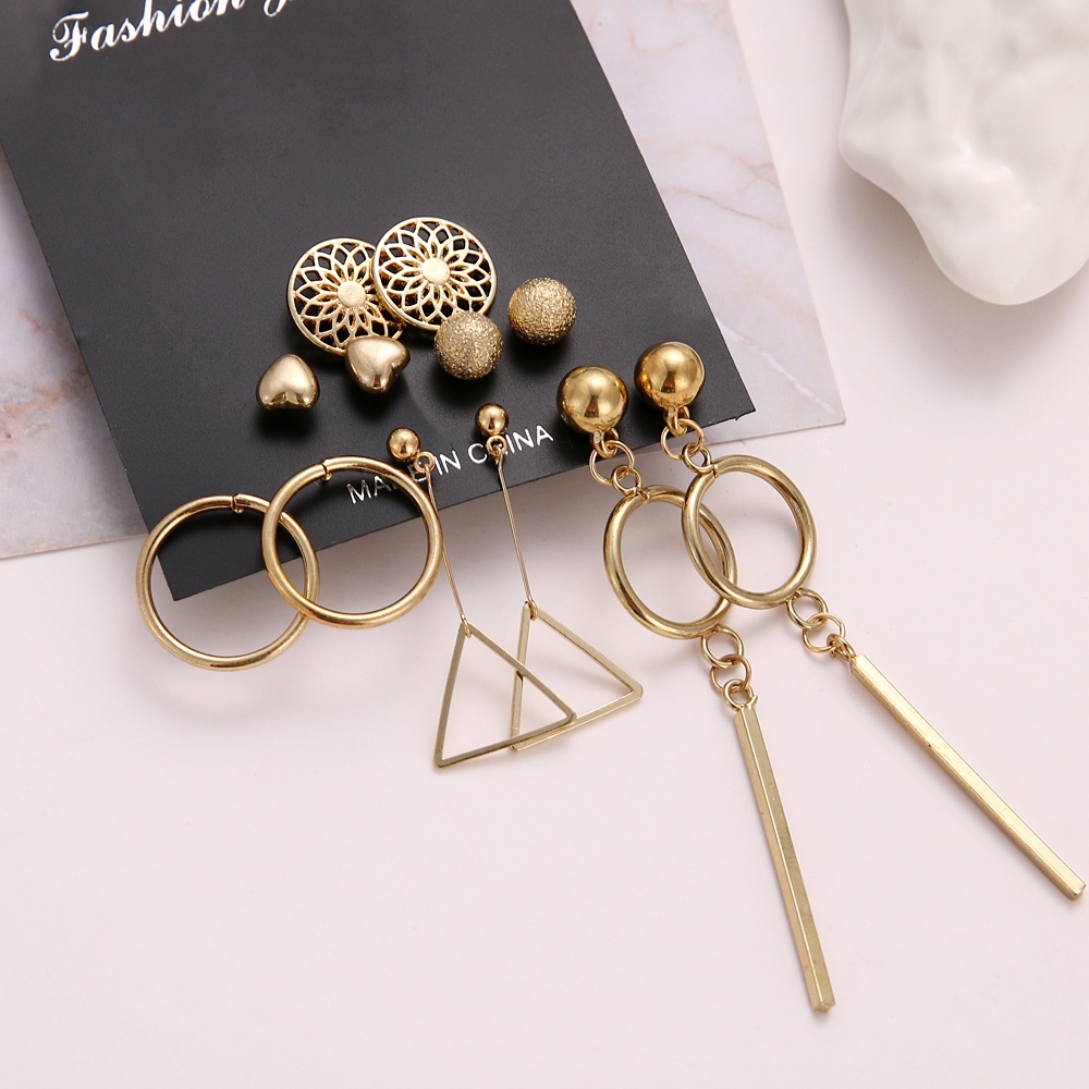 24pcs / Set Anting Stud Kecil Campuran Minimalis Gaya Korea Untuk Wanita