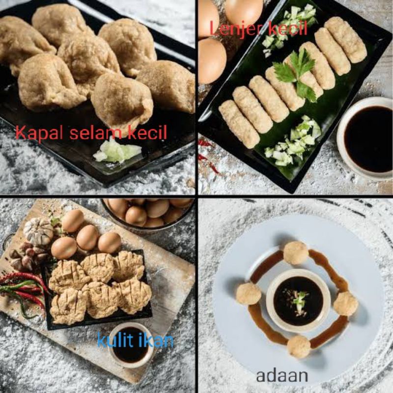 

Paket Pempek Palembang kulit ikan dan adaan
