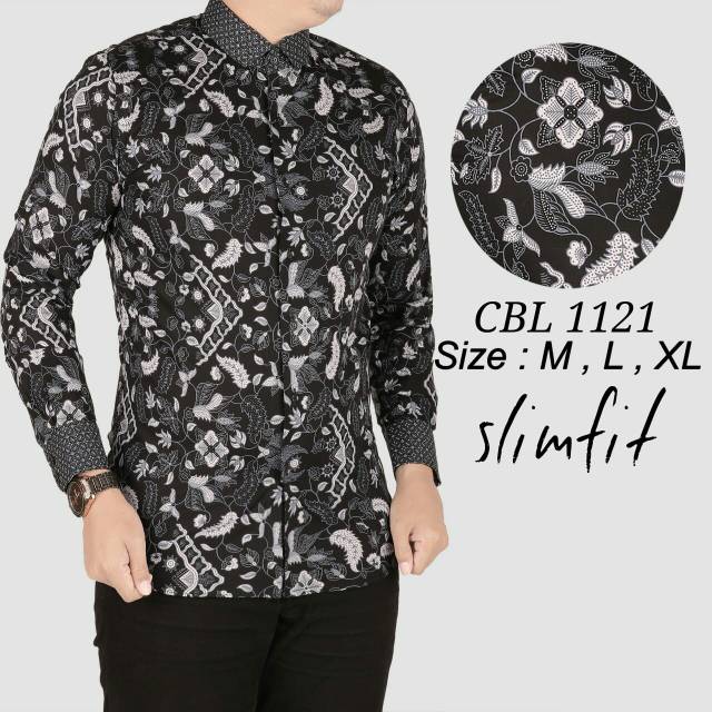 CBL1121 KEMEJA BATIK PRIA SLIM FIT LENGAN PANJANG BEST SELLER