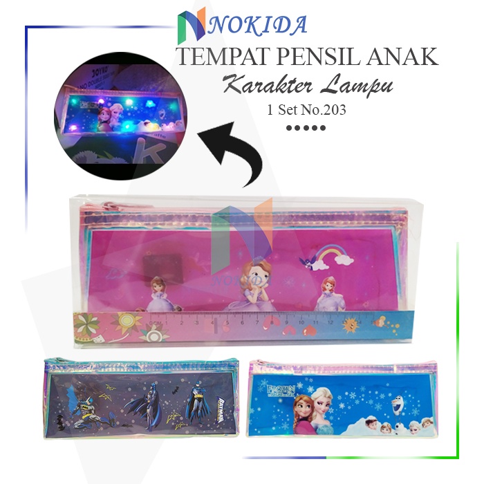 

Nokida Tempat Pensil Anak [No.203] / Kotak Pinsil Serbaguna Perempuan Dan Laki-laki / Case Pencils Kids / Tepak Wadah Alat Tulis Transparan