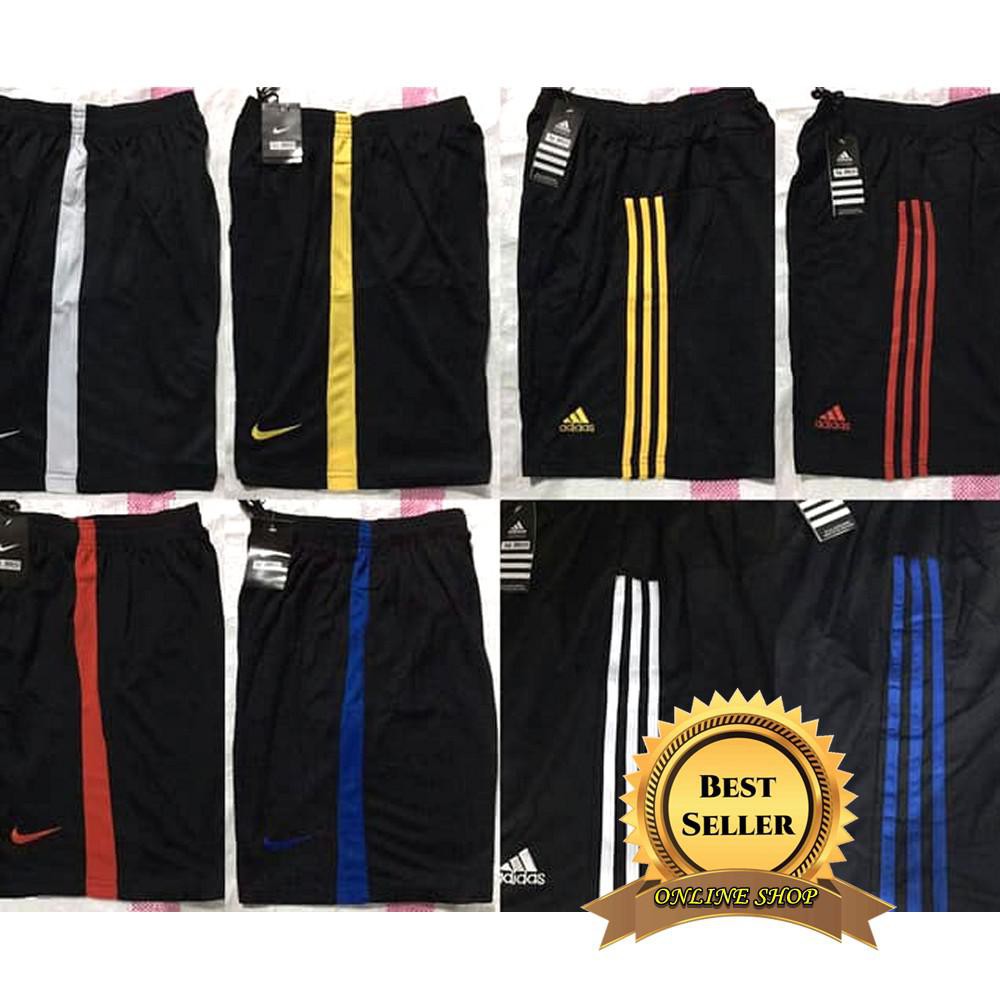 PAKET HEMAT CELANA NIKE POLOS HITAM STRIP PUTIH, EMAS, MERAH, BIRU