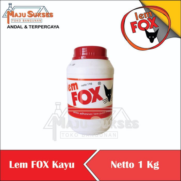 

LEM FOX PUTIH 1 KG LEM PVAC BOTOL SERBAGUNA LEM PLAMUR PLAMIR LEM KERTAS 1KG