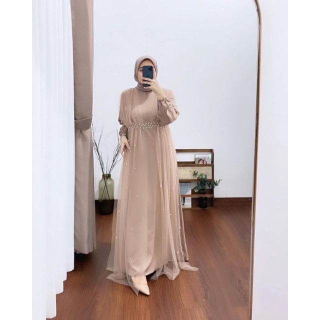 [ORIGINAL] Capadokiya Tile Dress/Dress Tulle Ld 100 110 120/Dress Kondangan/Dress Maternity/Dress Bumil/Dress Sage Green