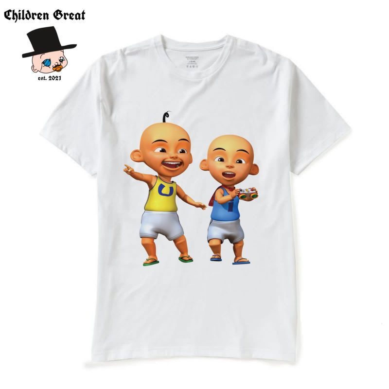 Kaos baju UPIN IPIN / tshirt kartun malaysia oversize dewasa anak pria wanita lokal / t-shirt rap te