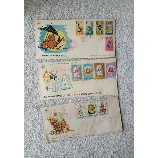 

sampul perangko hari pertama hari sosial dan kaa 1965