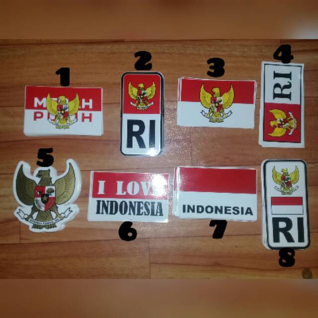 

Sticker Stiker Bendera Lambang Indonesia Graftac Permanen
