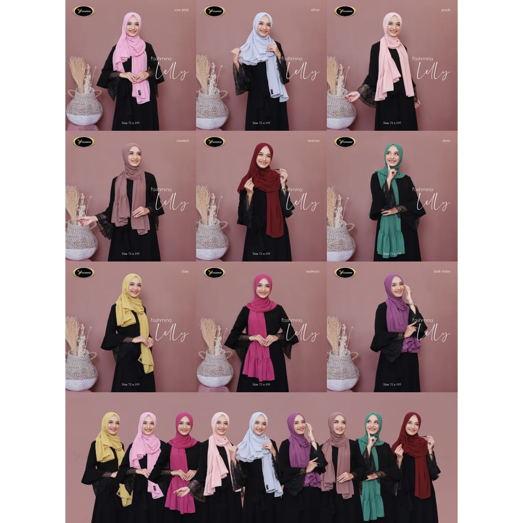 Pashmina Lelly by Yessana ready purple