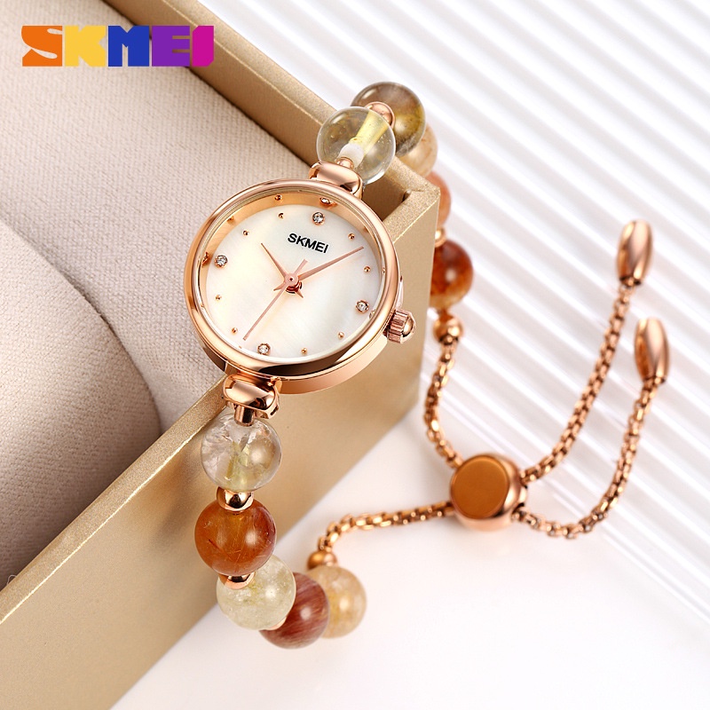 SKMEI 1983 Jam Tangan Wanita Analog Tali Mutiara Stainless WATCHKITE WKOS