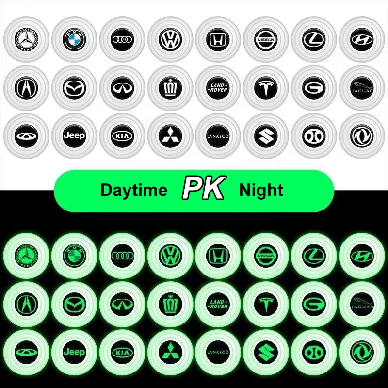 4buah gasket Peredam Kejut anti Tabrak Pintu Mobil Luminous shock absorber gasket Shockproof Peredam Suara Silent pad