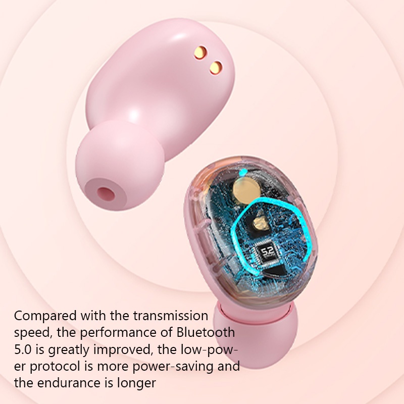 M13 Macaron Headset Bluetooth TWS with Mic Breathing Light Case Led Display Screen Handset Bluetooth Ultra HIFI Stereo Henset Bloetooth Sports Waterproof Earphone Wireless Bluetooth