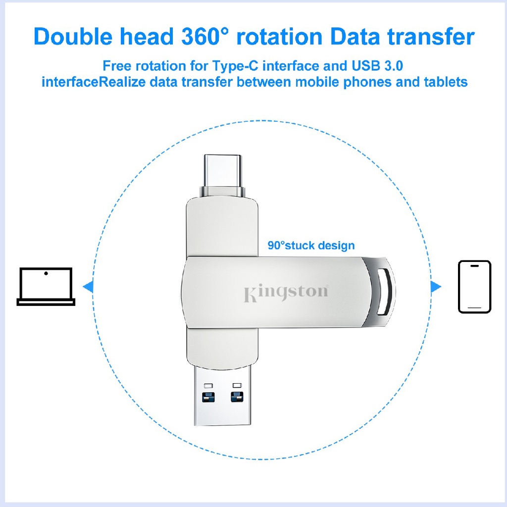 Flashdisk OTG 2TB 2IN1 OTG Flash Drive Type-C Anti Air Untuk/PC/Android