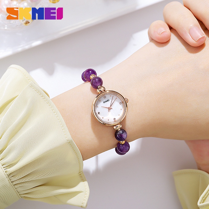 SKMEI 1983 Jam Tangan Wanita Analog Tali Mutiara Stainless WATCHKITE WKOS