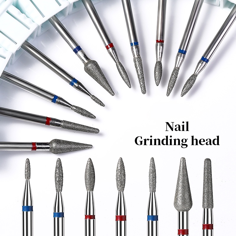 Bor Kuku Milling Cutter Carbide Cuticle Clean Rotary Elektrik Manicure Pedicure Round Top Diamond Nail Drill Bit