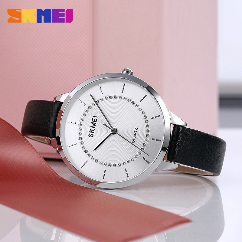 SKMEI 1976 Jam Tangan Wanita Analog Tali Kulit WATCHKITE WKOS