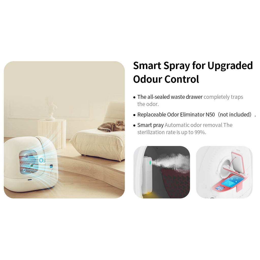 ⚡Garansi+ORI⚡PETKIT WiFi Kucing Litter Box 7L Automatic Self Cleaning App Control Cat Toilet Deodorization Cat Sandbox Big Size PETKIT PURA MAX MMY