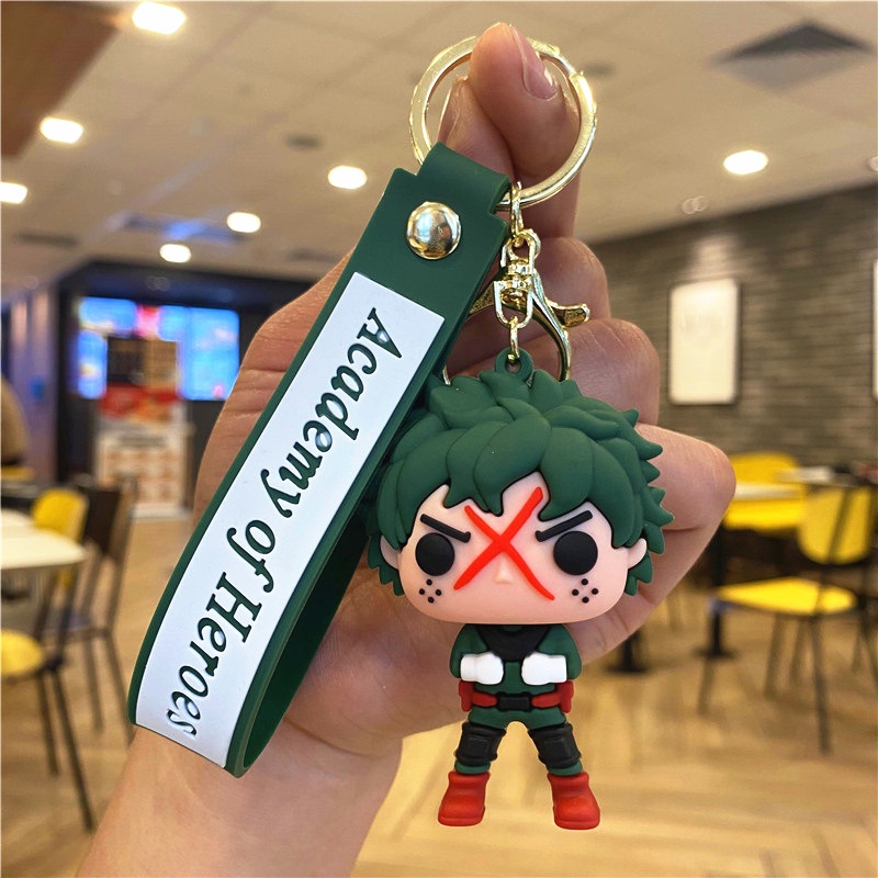 Kartun Animasi My Hero Academy Key Chain Green Valley Sudah Meledak Panjang Liontin Gantungan Kunci Haosheng