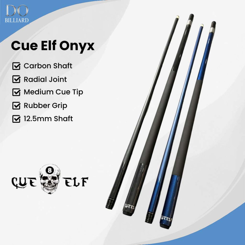 Stick Billiard CUE ELF ONYX Play Cue Low Deflection Carbon Fiber Shaft / Stick Cue Elf ONYX Dobillia