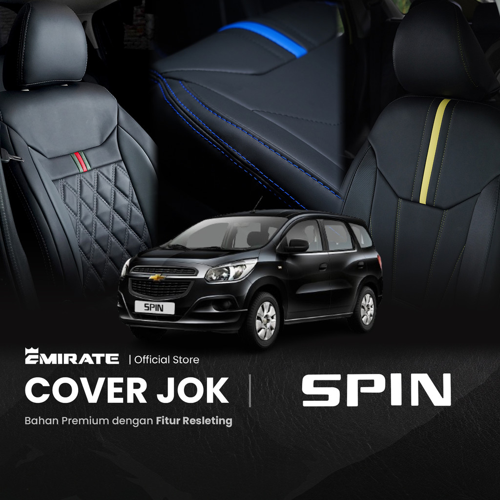 Sarung Jok Mobil Chevrolet Spin dengan Resleting  / Cover Jok Mobil Chevrolet Spin Fullset by Emirat