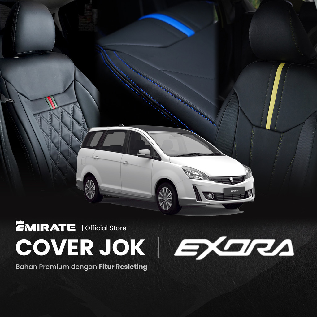 Sarung Jok Mobil Proton Exora dengan Resleting  / Cover Jok Mobil Proton Exora Fullset by Emirate Se