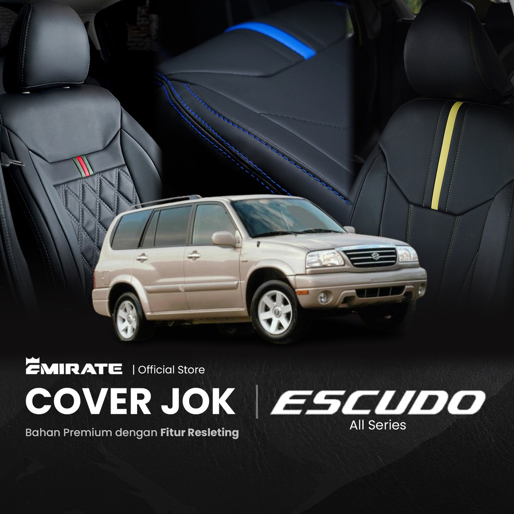 Sarung Jok Mobil Suzuki Escudo dengan Resleting  / Cover Jok Mobil Suzuki Escudo Fullset by Emirate 