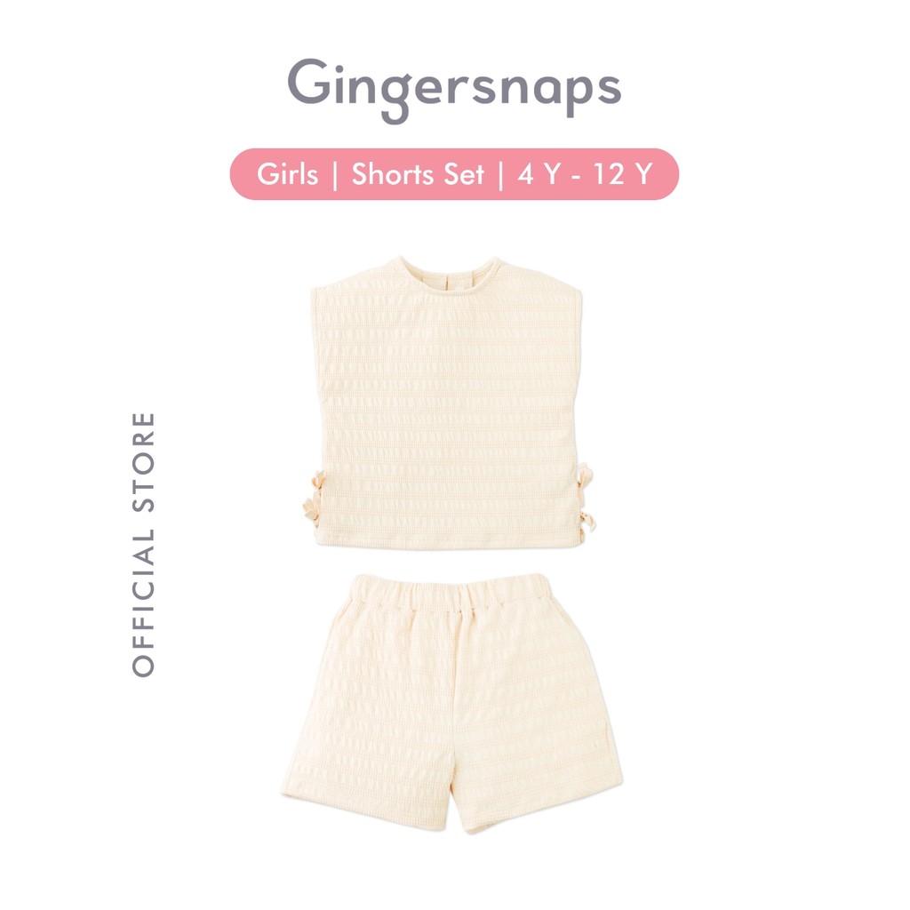Gingersnaps Fruity Vacay Shorts Set Peach - Setelan Anaka Perempuan (Pink)