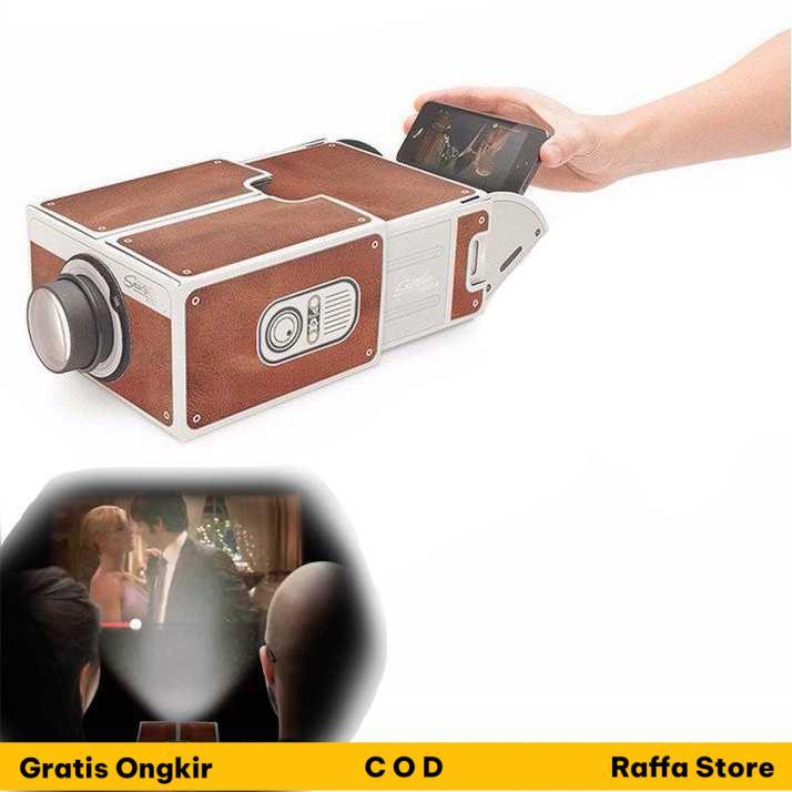 Proyektor HP ke Dinding Protable Tanpa Listrik – Bioskop di Rumah, Cardboard 2.0 Pembesar Layar Unik