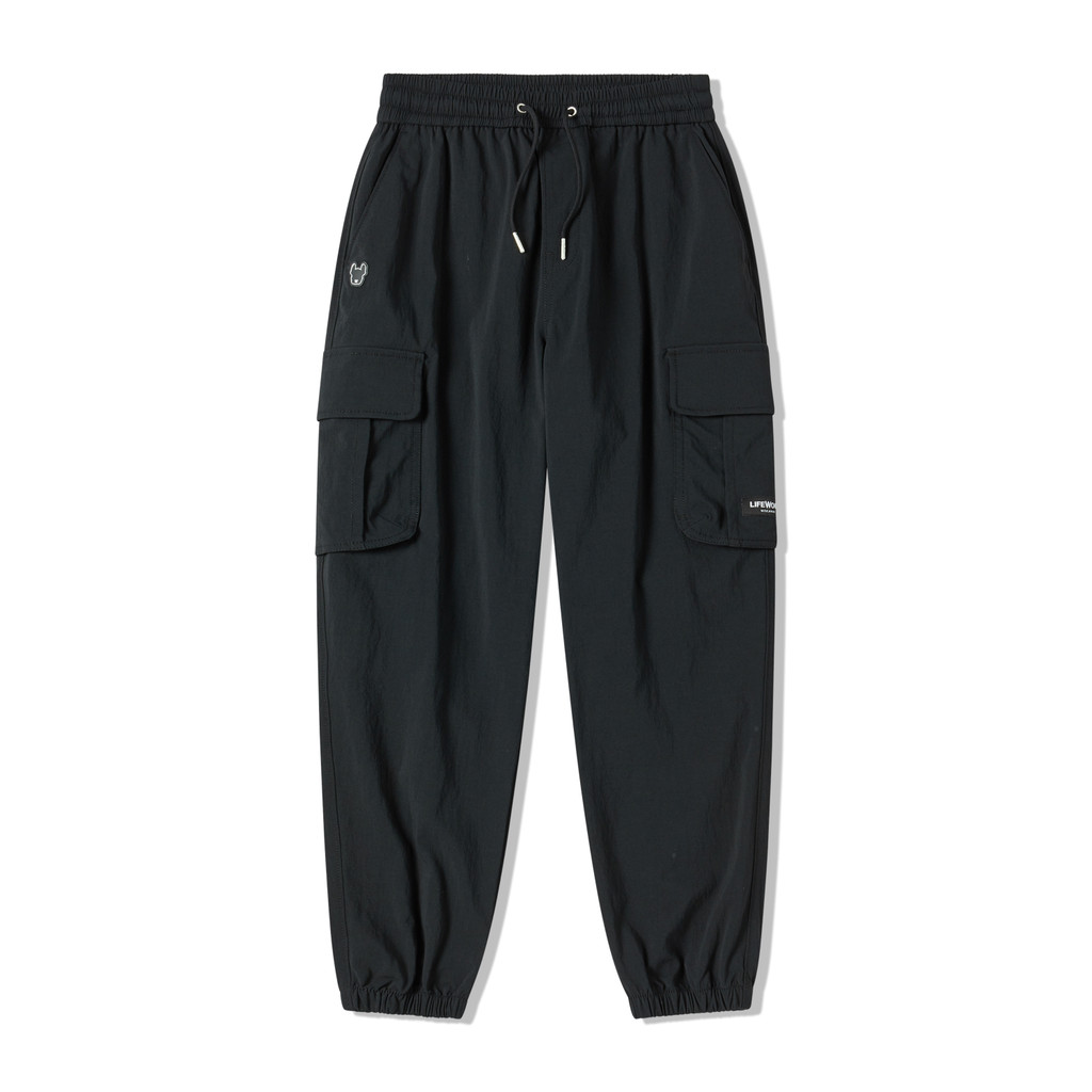 [LIFEWORK] - Lw2 Ladok Wappen Nylon Span Cargo Jogger Pants [Set Up] Black - Celana Panjang Wanita H