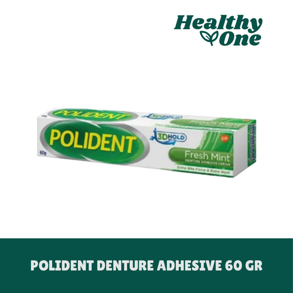 POLIDENT DENTURE ADHESIVE 60GR