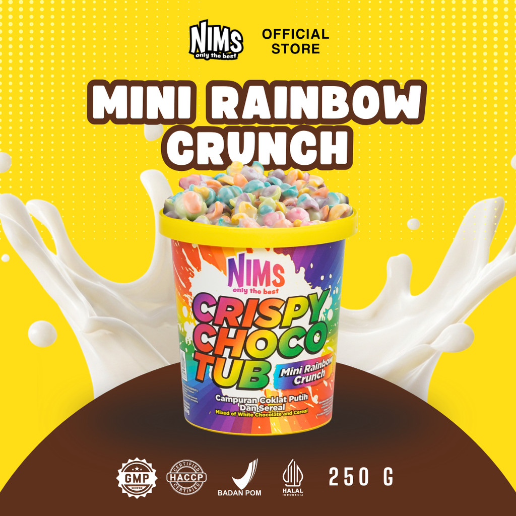 NIMS Crispy Choco Tub Mini Rainbow Crunch - Sereal Dibalut Coklat Susu 250g