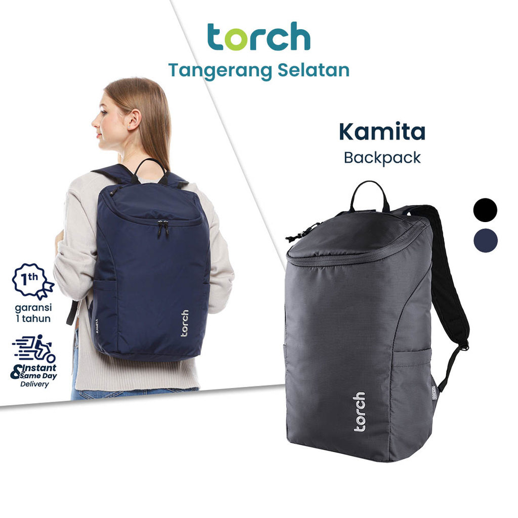 Torch Tas Ransel Kuliah Kerja Laptop 14 inch Multifungsi Backpack Besar Simple Pria Wanita Kamita Ba